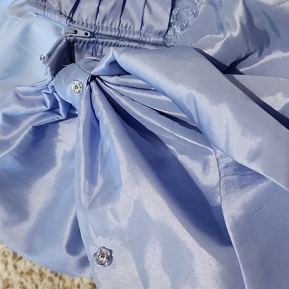 City Studio Elegant Light Blue Lace Gown Dresses - Picture 8 of 12